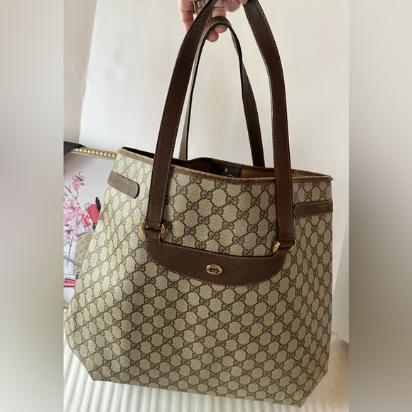 GUCCI Supreme GG coated canvas shopper tote bag Gucci Accessory Collection GG - Picture 1 of 13